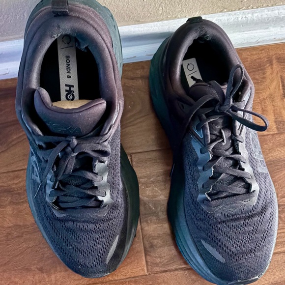 Hoka Bondi 8  Men\'s Charcoal Athletic Shoes 9D main image 8